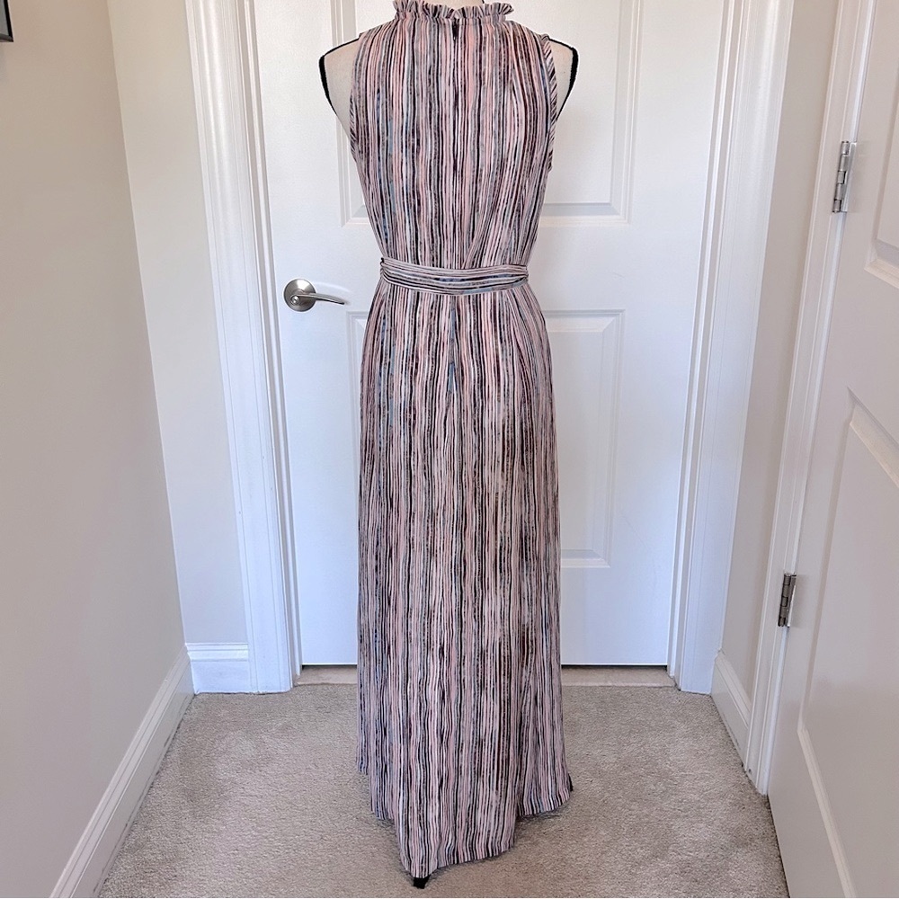 Bella D. Boho Pink and Black Soft Striped Sleeveless Maxi Dress EU SZ 42 - Picture 7 of 7
